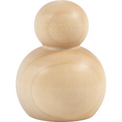 Wooden Figure Body, Round, H: 5 cm, 5 pc/ 1 pack