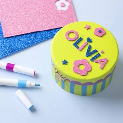 Round Box, H: 6 cm, dia. 11 cm, 1 pc