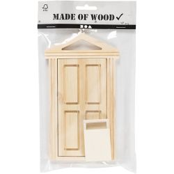 Door with cornice and mailbox