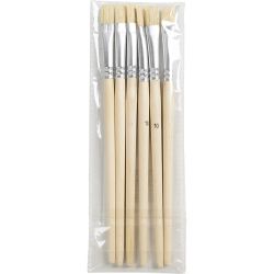 Flat school brushes