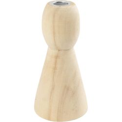 Conical wooden candle holders