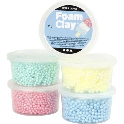 Foam Clay Extra Large, assorted colours, 5x25 g/ 1 pack