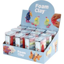 Foam Clay&reg;, glitter colours, metallic colours, 12 set/ 1 pack