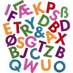Foam Stickers, Letters, self-adhesive, H: 40 mm, colorful, 110 pc/ 1 pack