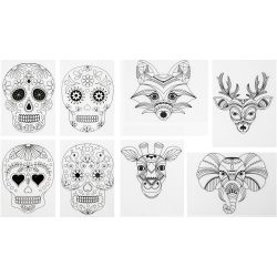 Shrink plastic sheets with motifs
