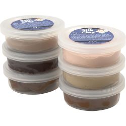 Silk Clay&reg;, skin colours, 6x14 g/ 1 pack