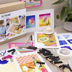 Starter Craft Kit Oil Pastels, assorted colours, 1 pack