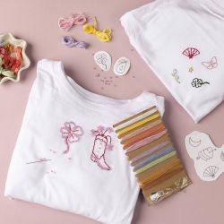 Craft Kit Embroidery, t-shirt, white, 1 pack
