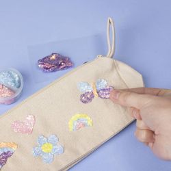 Mini Craft Kit Decoration, Pencil case, pastel colours, 1 pack