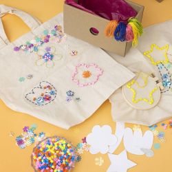 My Craft Station Textile Decoration, Tote bags, assorted colours, 1 pack