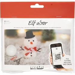 Mini Craft Kit Elf Door, Snowman, 1 pack