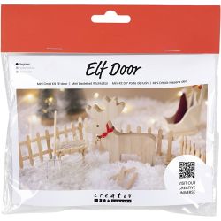 Mini Craft Kit Elf Door, Reindeer, 1 pack