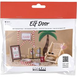 Mini Craft Kit Elf Door, On Holiday, 1 pack