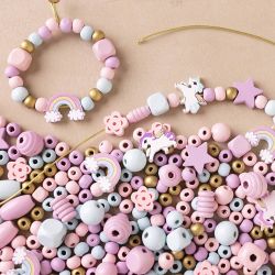 Mini Craft Mix Jewellery, pastel colours, 1 pack