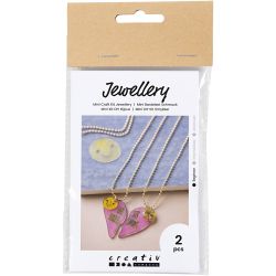 Mini Craft Kit Jewellery, Shrink Plastic Friendship Necklaces, 1 pack