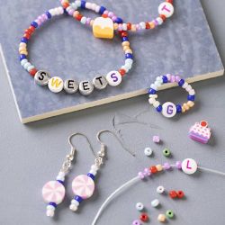 Craft Mix Jewellery, Candy Mix, ca. 1600+ pc, pastel colours, 1 pack