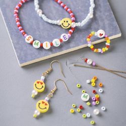 Craft Mix Jewellery, Rainbow mix, ca. 1800+ pc, rainbow colours, 1 pack