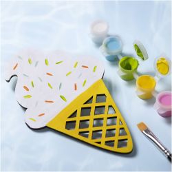 Mini Craft Kit Painting, Ice Cream Cone, assorted colours, 1 pack