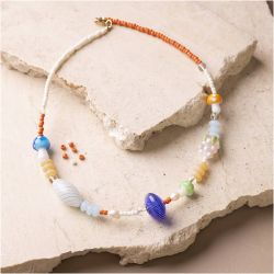 Mini Craft Kit Jewellery, Chunky Necklace, colorful, 1 pack