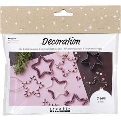 Mini Craft Kit Decoration, Stars, red, 1 pack