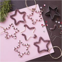 Mini Craft Kit Decoration, Stars, red, 1 pack