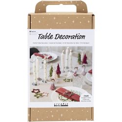 Craft Kit Table Decorations, Angels, Christmas trees, stars, assorted colours, 1 pack