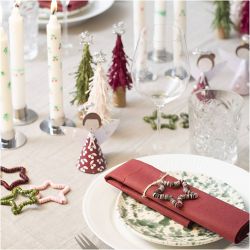 Craft Kit Table Decorations, Angels, Christmas trees, stars, assorted colours, 1 pack