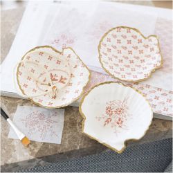 Mini Craft Kit Decoupage, Mussel shells, soft rose, 1 pack