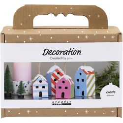 Mini Craft Kit Decoration, Houses, colorful, 1 pack