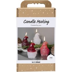 Craft Kit Candle Making, Santa Claus, matt transparent, red, 1 pack