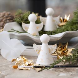 Mini Craft Kit Resin Casting, Angels, gold metal, white, 1 pack