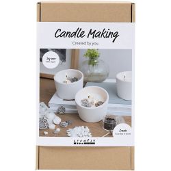 Craft Kit Candle Making, Rose, beige, white, cream, 1 pack