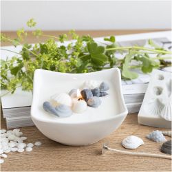 Mini Craft Kit Candle Making, Seashells, grey, off white, 1 pack